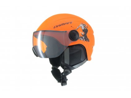 Dětská lyžařská helma Damani - Skier Visor C03 - oranžová