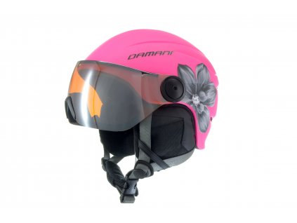 Dětská lyžařská helma Damani - Skier Visor C03 - růžová