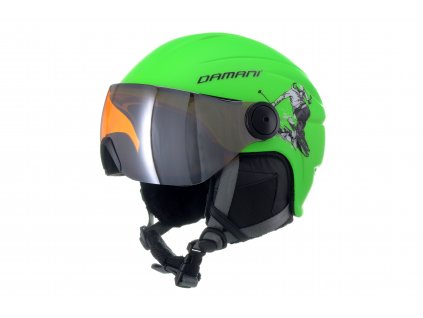 Dětská lyžařská helma Damani - Skier Visor C03 - zelená