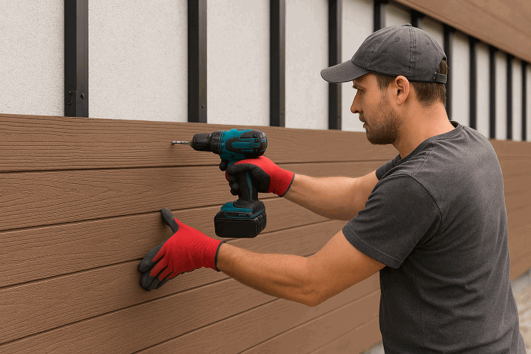 Montáž WPC obkladových palubek