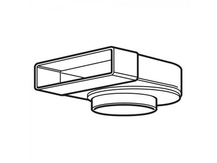 Přechodové koleno 90°, 150/220x90mm regulací