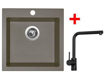 Sinks VIVA 455 Truffle + Elka černá matná