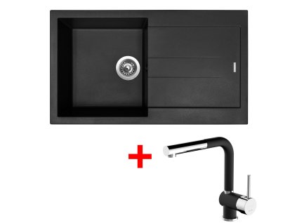 Sinks AMANDA 860 Nanoblack+MIX 3 P Nanoblack