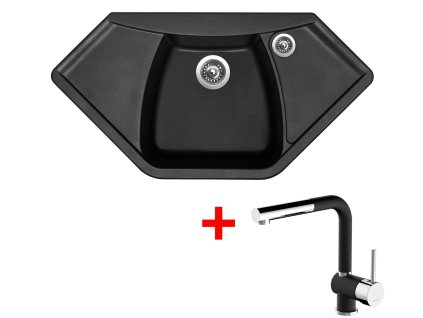 Sinks NAIKY 980 Pureblack + Mix 3 P GR N6