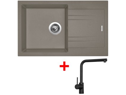 Sinks LINEA 780 Truffle + Elka černá matná