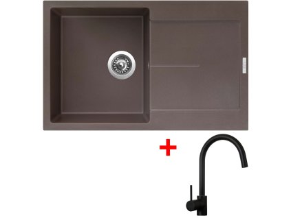 Sinks ULTIMA 790 Marone + Vitalia černá matná