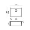 Granitový dřez ELLECI QUADRA 110 K96