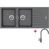 Sinks PERFECTO 1160 DUO Titanium + Vitalia GR