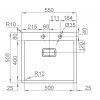 Nerezový dřez Sinks BOXER 550 FI 1,2mm