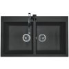 Granitový dřez Sinks AMANDA 860 DUO Metalblack