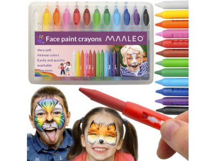 maaleo face paint crayons malovaci tuzky na oblicej sada 12 ks 164196