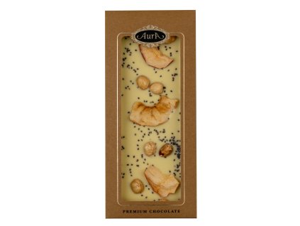 PREMIUM C╠îOKOLADA BIJELA MIX JABUKA, LJES╠îNJAK, CHIA 120G