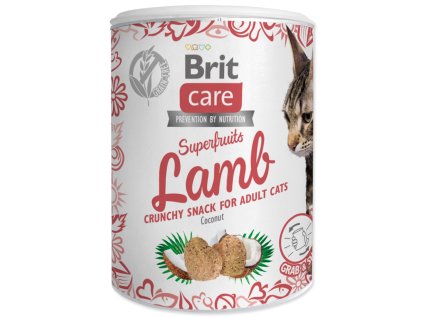 Pochoutka Brit Care Cat Snack Superfruits jehně 100g