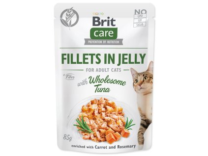 Kapsička Brit Care Cat tuňák, filety v želé 85g