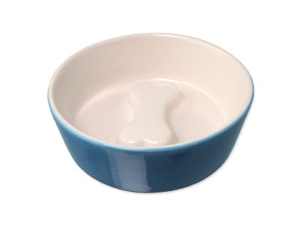 Miska Dog Fantasy keramická modrá/bílá kost 13x4,5cm, 200ml