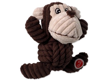 Hračka Dog Fantasy Safari opice s uzlem pískací 18cm