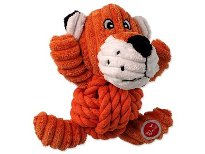 Hračka Dog Fantasy Safari tygr s uzlem pískací 18cm