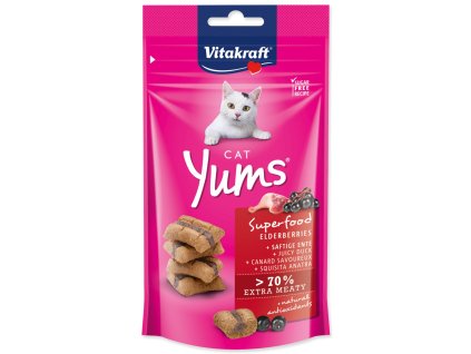 Pochoutka Vitakraft Cat Yums Superfood kachna s bezinkou 40g
