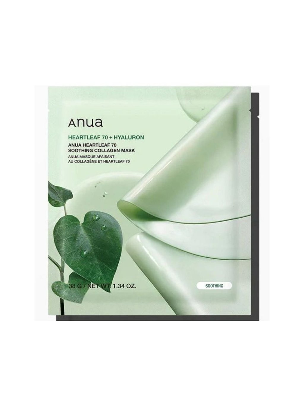 ANUA - Heartleaf 70 Soothing Collagen Mask - Zklidňující hydrogelová maska s kolagenem a srdcovým listem 38g