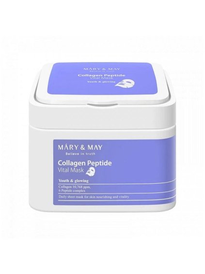MARY & MAY - Kolagenová peptidová maska Vital - kolagenová peptidová maska 30ks