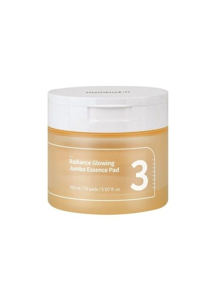 NUMBUZIN - No.3 Skin Radiance Glowing Jumbo Essence Pad 150ml - rozjasňující pleťové polštářky (70ks)