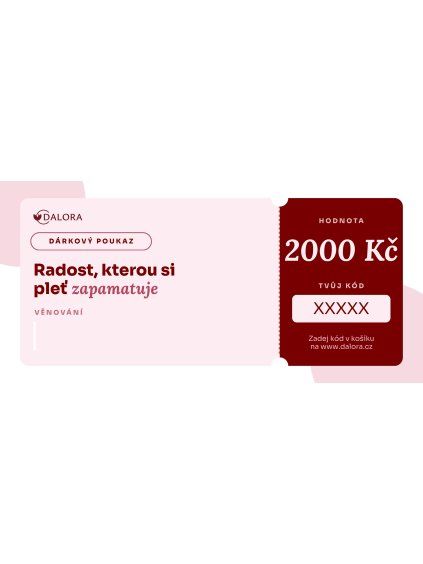 Dárkový poukaz v hodnotě 2000 Kč