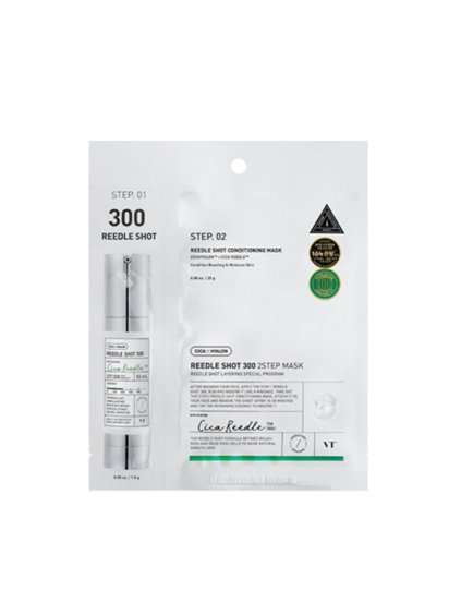 2328 vt cosmetics reedle shot 300 2 step mask dvojkrokova maska na tvar s mikroihlickami 1 5g 25g