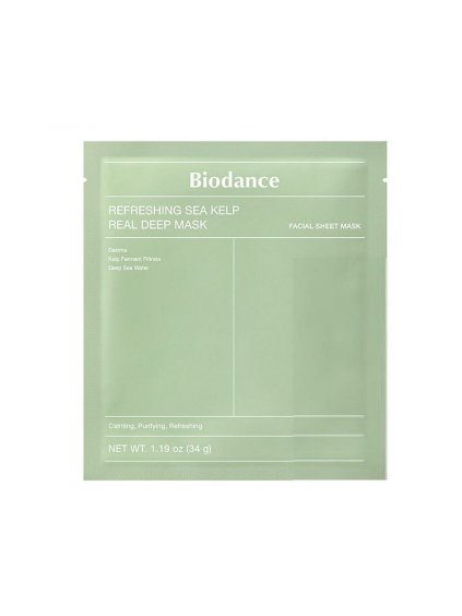 BIODANCE - Osvěžující maska s mořskou řasou Real Deep Mask - Zklidňující hydrogelová maska s mořskou řasou 34g