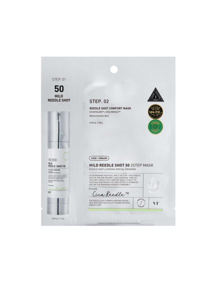 VT Cosmetics Mild Reedle Shot 50 2 Step Mask Dvoufázová maska s mikrojehličkami 1,5g+25g