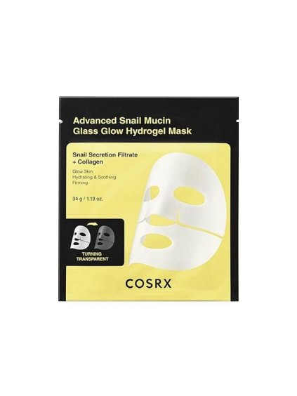 Cosrx - Advanced Snail Mucin Glass Glow Hydrogel Mask - rozjasňující hydrogelová maska se šnečím mucinem 34g