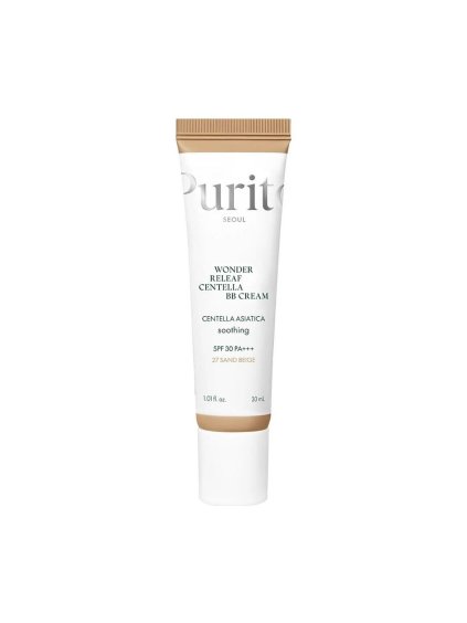 Purito Seoul - Wonder Releaf Centella BB Cream #27 Sand Beige - Zklidňující BB krém s SPF 30 a pupalkovým krémem 30 ml