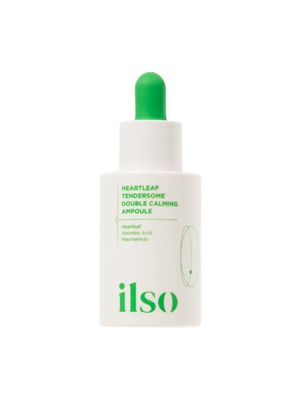 ILSO - Heartleaf Tendersome Double Calming Ampoule - Dvojitá zklidňující esence pro citlivou pleť s hutinií 30ml