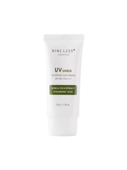 NINE LESS - Essentials UV Shield Soothing Sun Cream SPF 50+/PA++++ - Opalovací krém s SPF 50+ a pupalkovým extraktem 50g