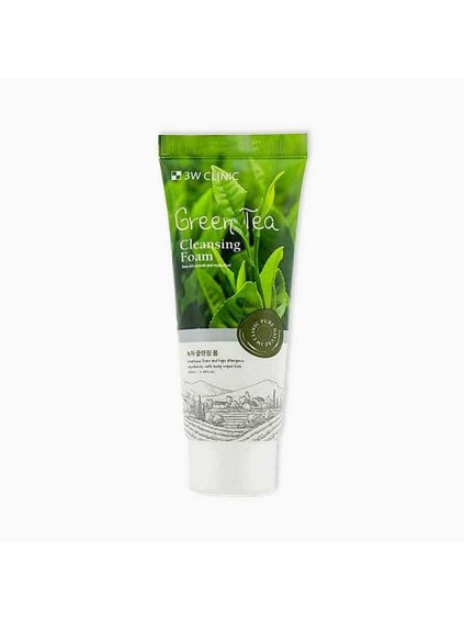 2127 3w clinic green tea cleansing foam cistiaca pena na tvar so zelenym cajom 100ml