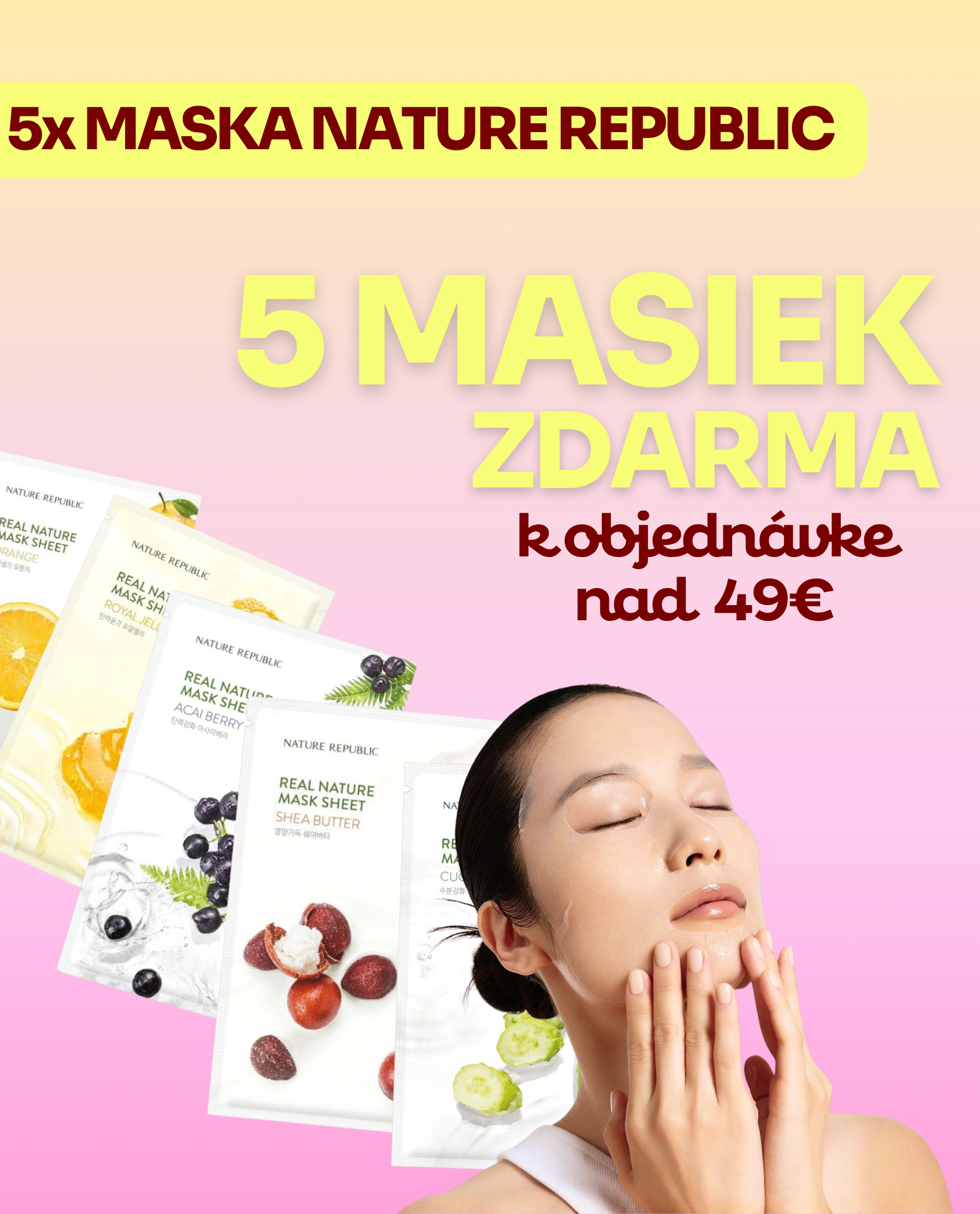 Nature Republic DARČEK - 5 masiek Mobile