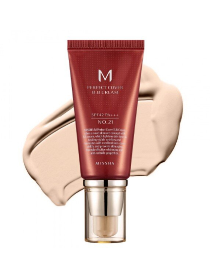 MISSHA - M Perfect Cover BB Cream SPF 42 Nr. 21 LIGHT BEIGE - Krycí hydratačný krém s SPF42 50ml