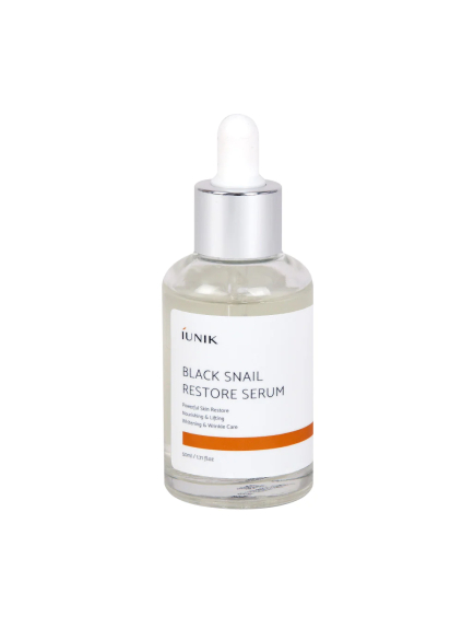 iUNIK - Black Snail Restore Serum - sérum so slimačím mucínom 50ml (Dopredaj, vyradené z výroby)