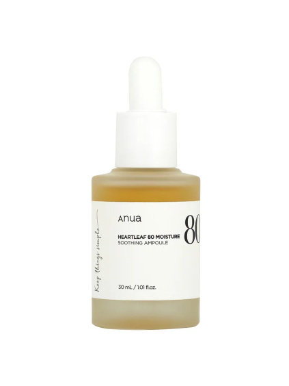 ANUA - Heartleaf 80% Soothing Ampoule - Upokojujúce ampulkové sérum s 80% extraktom z Houttuynia Cordata 30ml