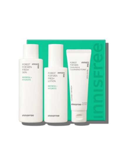 Innisfree - Forest For Men Fresh Skincare Set  -  Revitalizačný set pre mužov 180ml, 140ml, 50g