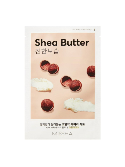 MISSHA - Airy Fit Sheet Mask SHEA BUTTER - Maska z extraktu z bambuckého masla 19g
