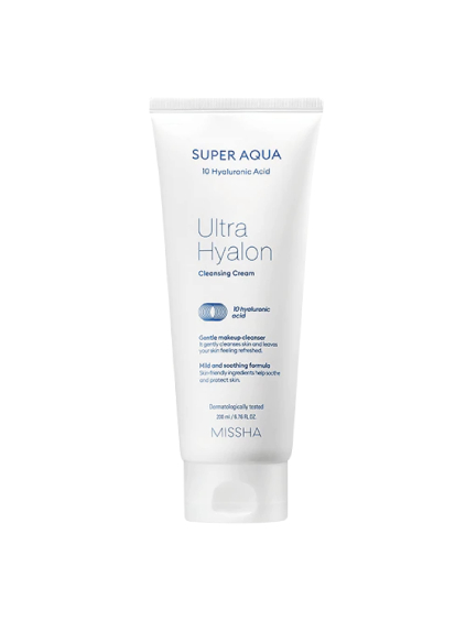 MISSHA - Super Aqua Ultra Hyaluron Cleansing Cream - Čistiaca krém s kyselinou hyalurónovou 200ml