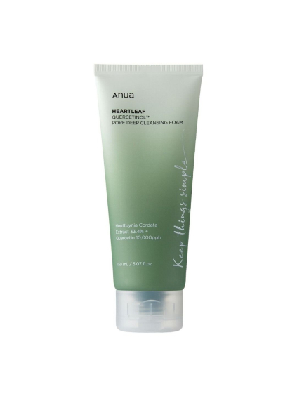 ANUA – Heartleaf Quercetinol Pore Deep Cleansing Foam – Hĺbkovo čistiaca pena s extraktom z Houttuynia Cordata a kvercetínom 150ml