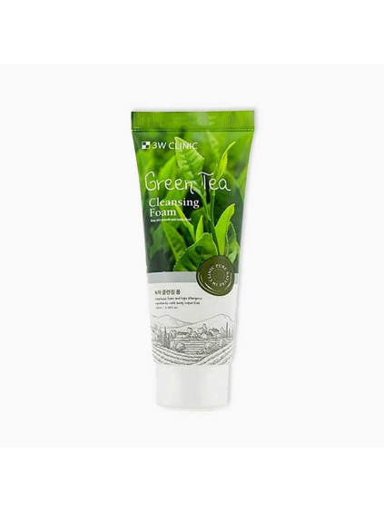 3W CLINIC - Green Tea Cleansing Foam - Čistiaca pena na tvár so zeleným čajom 100ml