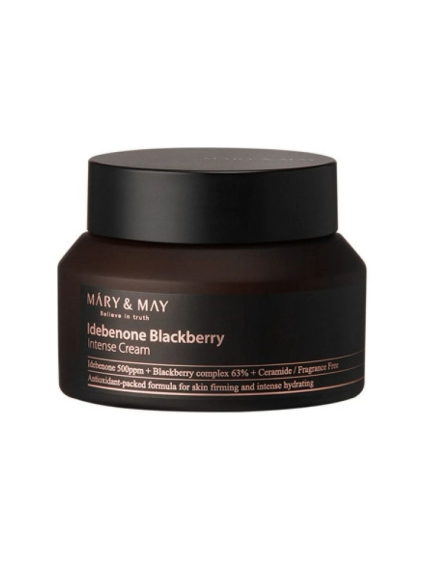 MARY & MAY - Idebenone Blackberry Intense Cream - Intenzívny hydratačný krém s černicami a idebenónom 70g