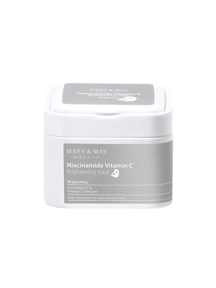 MARY & MAY - Niacinamide Vitamin C Brightening Mask 400g - Rozjasňujúce plátkové masky s niacínamidom a vitamínom C(30ks)