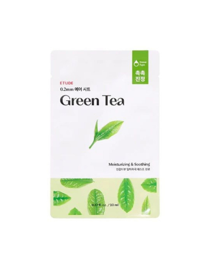 ETUDE HOUSE - 0.2 Therapy Air Mask 20ml GREEN TEA - Upokojujúca a hydratačná plátená maska so zeleným čajom 20 ml