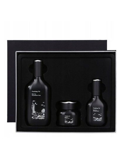 Pyunkang Yul - Black Tea Line Gift Set 3ks - Protivráskový a hydratačný darčekový set (3 výrobky + krabička)