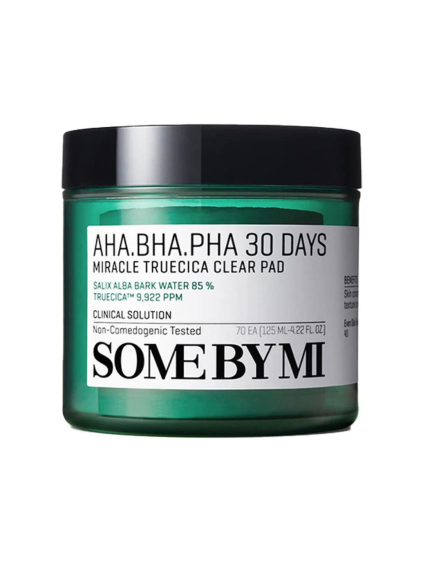 Some By Mi - AHA BHA PHA 30 Days Miracle Truecica Clear Pad - Exfoliačné tampóny pre problematickú pokožku 70ks