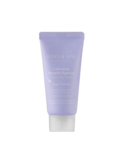 MARY & MAY - Vegan Calendula Peptide Ageless Sleeping Mask - Omladzujúca nočná maska z nechtíka lekárskeho 30ml