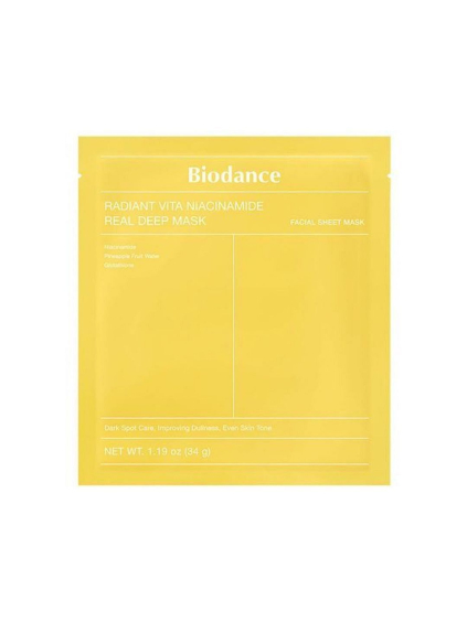 BIODANCE - Radiant Vita Niacinamide Real Deep Mask - Rozjasňujúca maska s niacínamidom a ananásom 34g